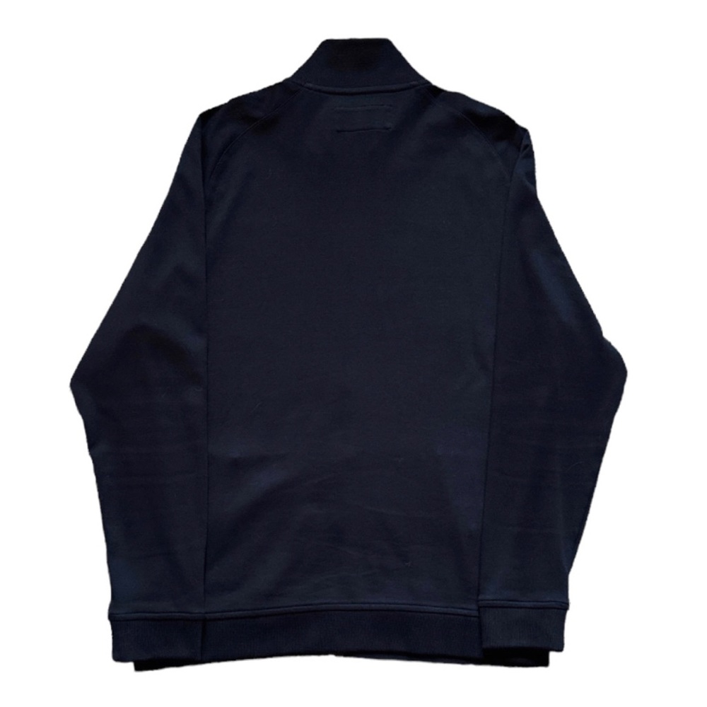 TED BAKER LONDON FULL ZIP MEN’S COTTON BOMBER STYLE KNITWEAR JACKET NAVY GRAY - Picture 9 of 12